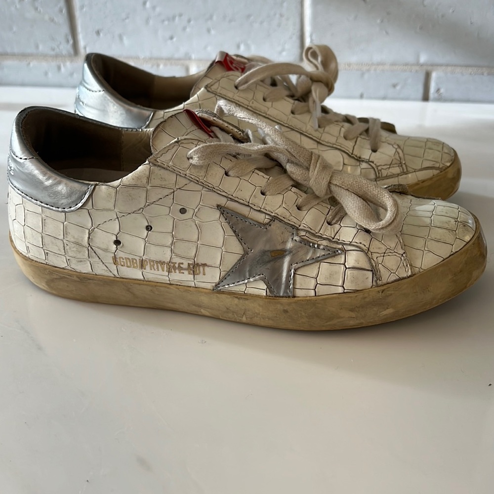 Golden Goose Private Edit Croc Embossed Sneakers size 35